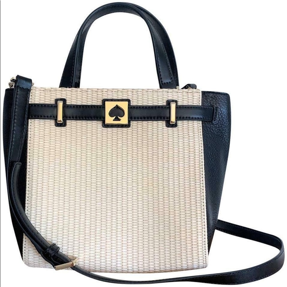 Kate Spade Houston Street Leo Straw Crossbody Bag